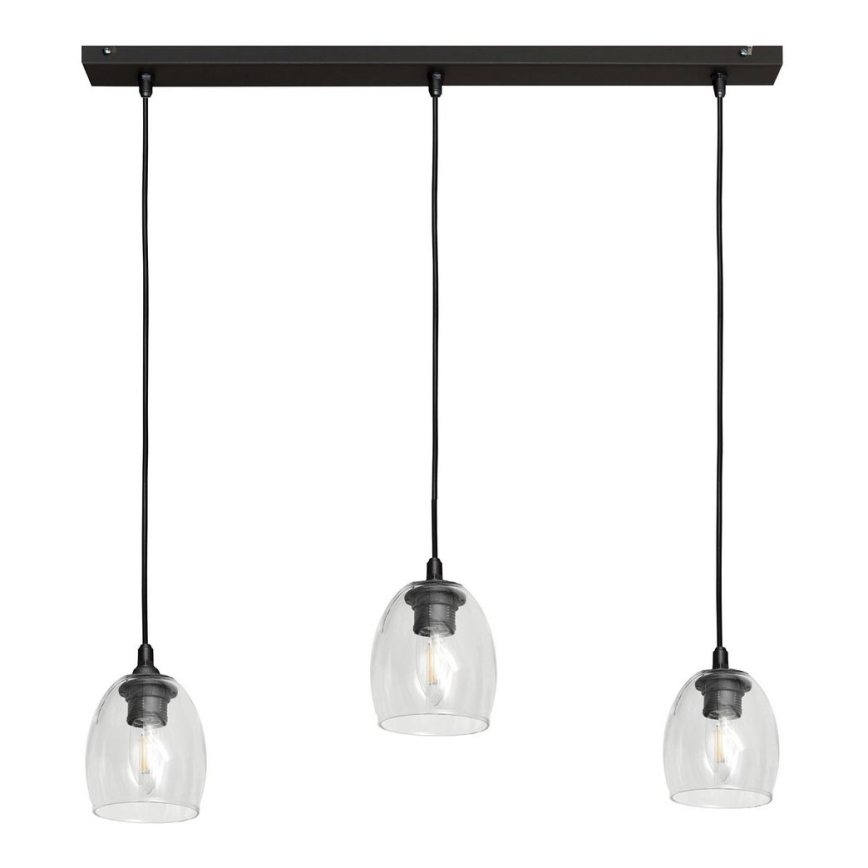 Lustr na lanku BRILLANT 3xE27/15W/230V čirá