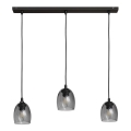 Lustr na lanku BRILLANT 3xE27/15W/230V šedá