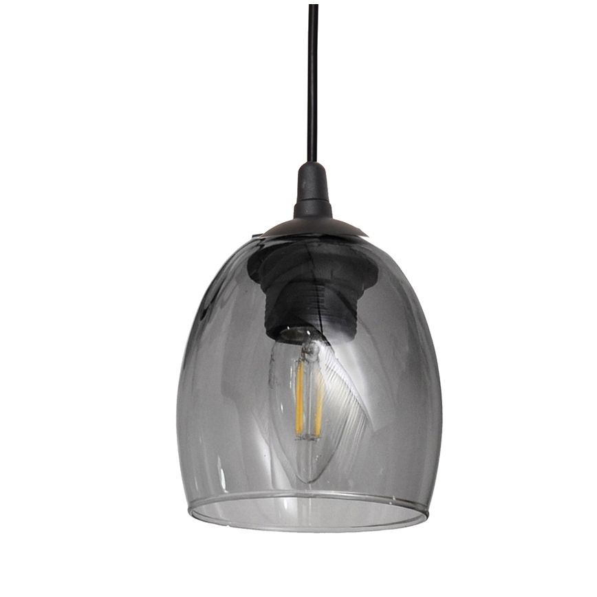 Lustr na lanku BRILLANT 3xE27/15W/230V šedá