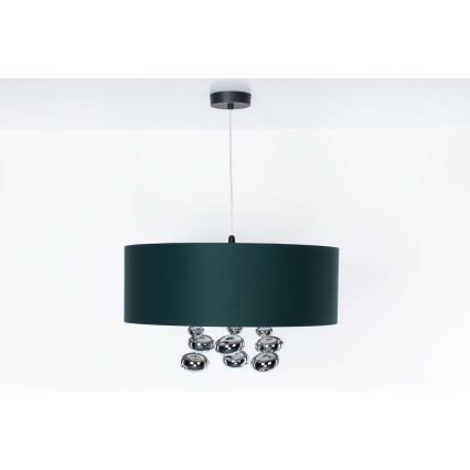 Lustr na lanku BUBBLE 1xE27/60W/230V pr. 50 cm zelená