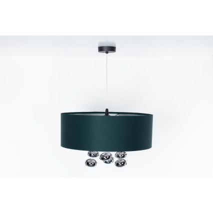 Lustr na lanku BUBBLE 1xE27/60W/230V pr. 50 cm zelená