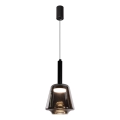 Lustr na lanku BUENO 1xGX53/9W/230V pr. 18 cm kouřová černá