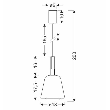 Lustr na lanku BUENO 1xGX53/9W/230V pr. 18 cm kouřová černá