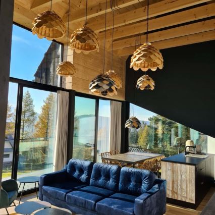 Lustr na lanku BURGO 1xE27/60W/230V pr. 35 cm