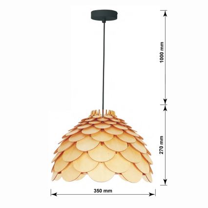 Lustr na lanku BURGO 1xE27/60W/230V pr. 35 cm