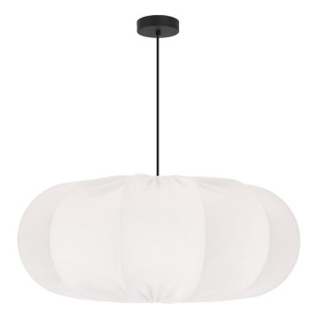 Lustr na lanku CAFEE 1xE27/40W/230V pr. 52 cm bílá