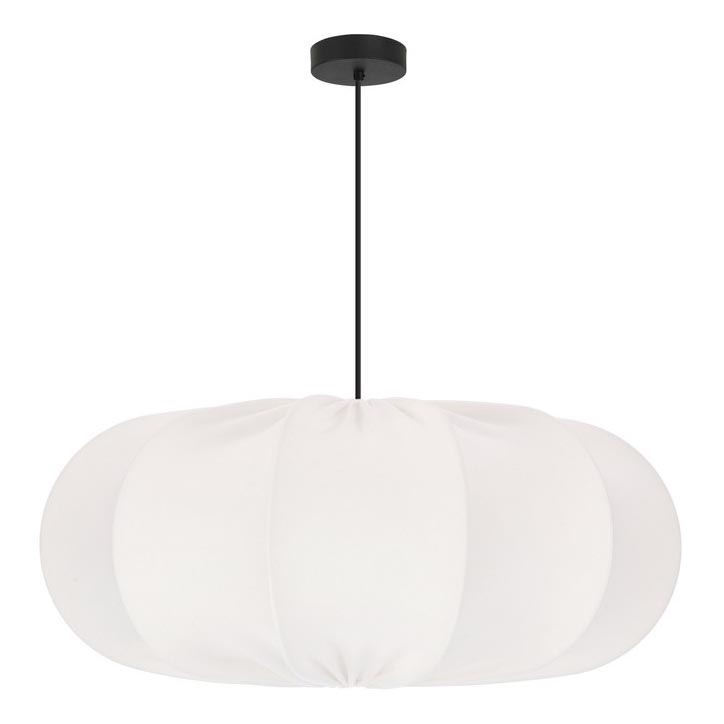 Lustr na lanku CAFEE 1xE27/40W/230V pr. 52 cm bílá
