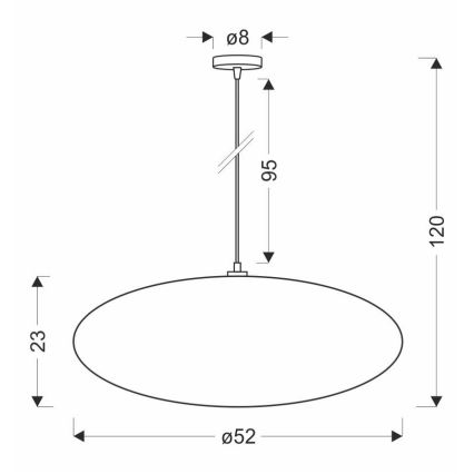 Lustr na lanku CAFEE 1xE27/40W/230V pr. 52 cm hnědá