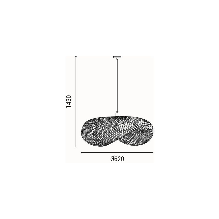 Lustr na lanku CALYPSO 1xE27/15W/230V bambus