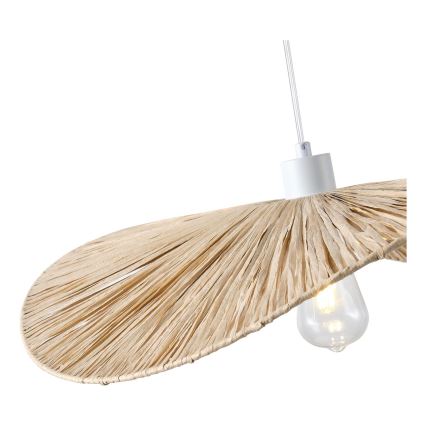 Lustr na lanku CALYPSO 1xE27/15W/230V pr. 55 cm bambus
