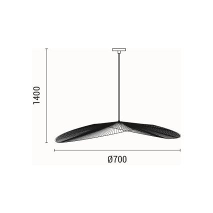 Lustr na lanku CALYPSO 1xE27/40W/230V