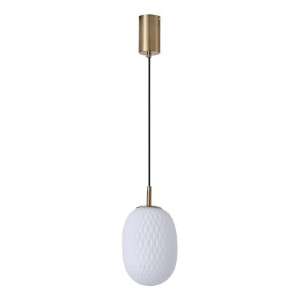 Lustr na lanku CANDY 1xE14/25W/230V bílá pr. 15 cm