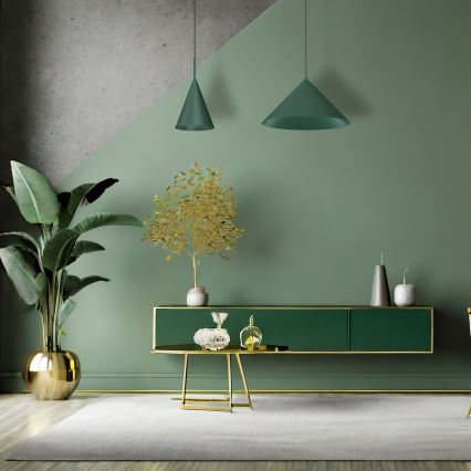 Lustr na lanku CAPITAL 1xGX53/15W/230V pr. 17 cm zelená