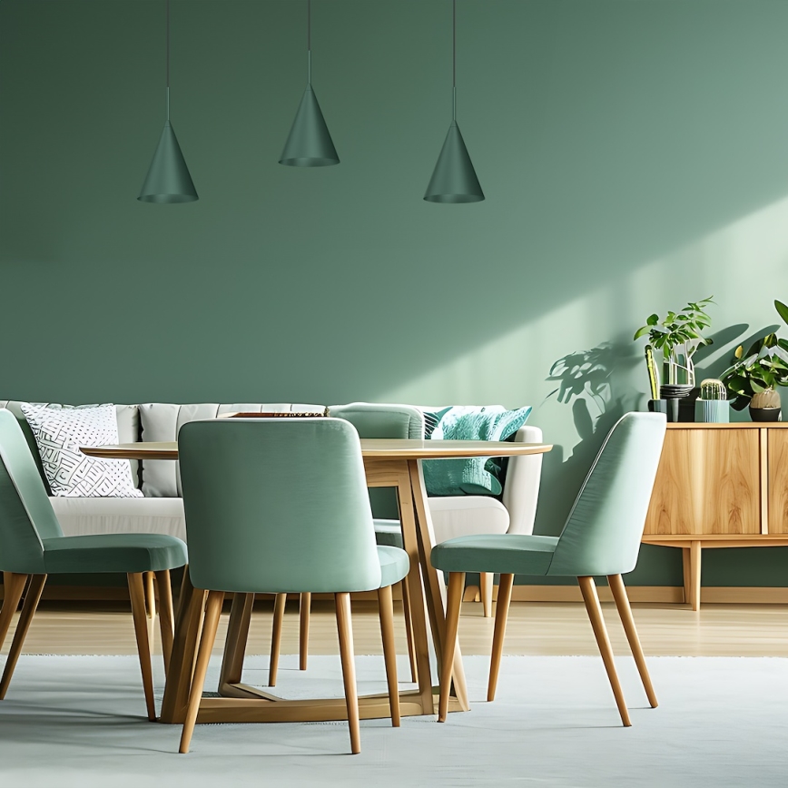 Lustr na lanku CAPITAL 1xGX53/15W/230V pr. 17 cm zelená