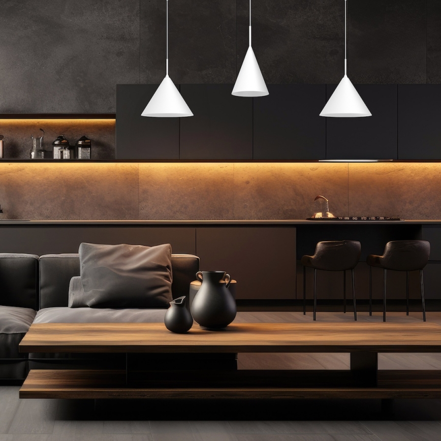 Lustr na lanku CAPITAL 1xGX53/15W/230V pr. 32 cm bílá