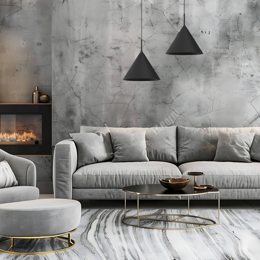 Lustr na lanku CAPITAL 1xGX53/15W/230V pr. 32 cm černá