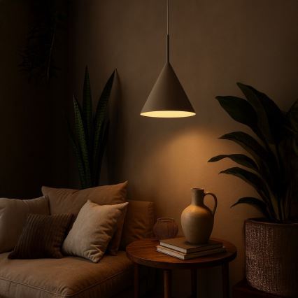 Lustr na lanku CAPITAL 1xGX53/15W/230V pr. 32 cm taupe