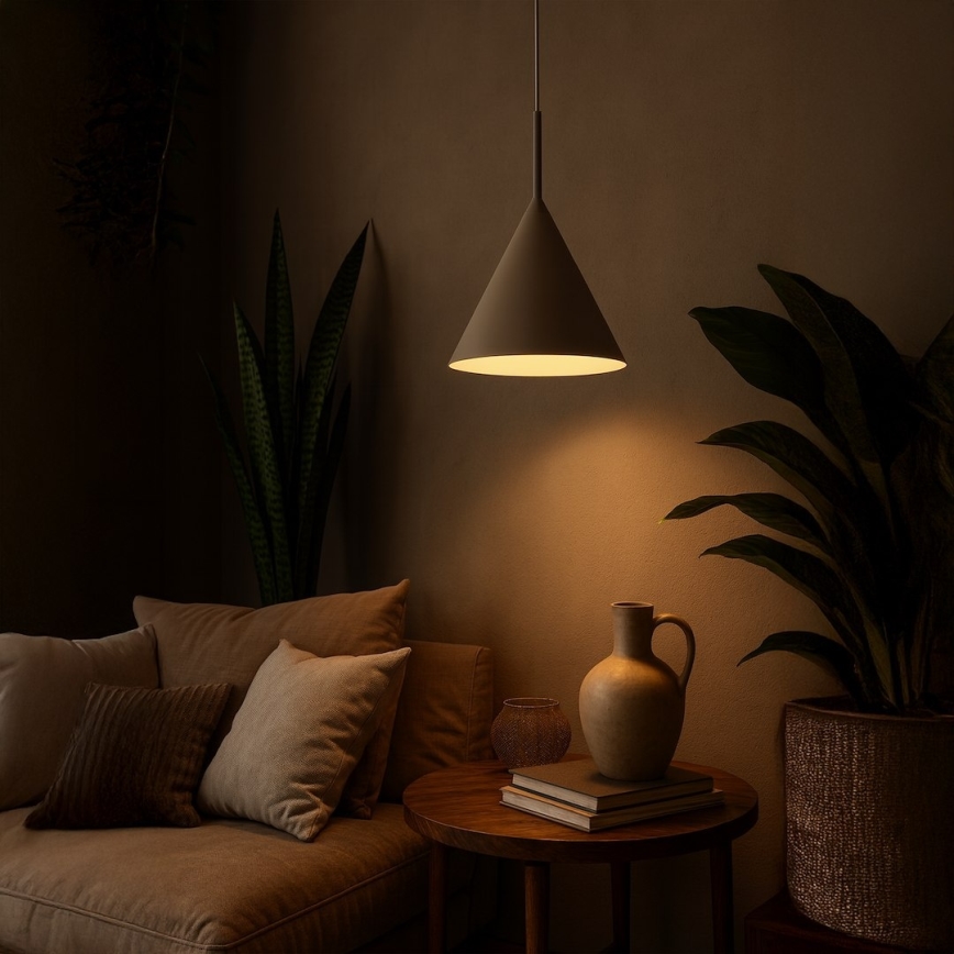 Lustr na lanku CAPITAL 1xGX53/15W/230V pr. 32 cm taupe