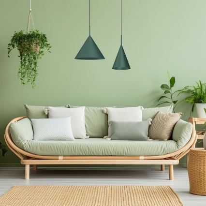 Lustr na lanku CAPITAL 1xGX53/15W/230V pr. 32 cm zelená