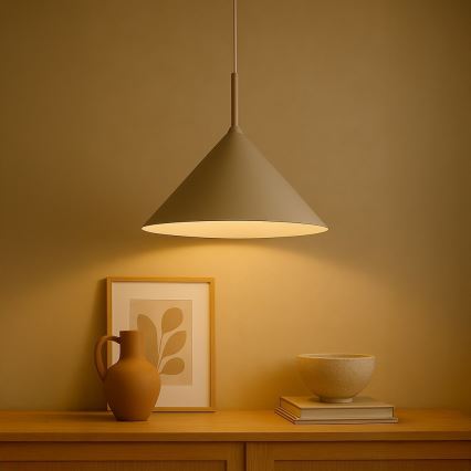 Lustr na lanku CAPITAL 1xGX53/15W/230V pr. 46 cm béžová