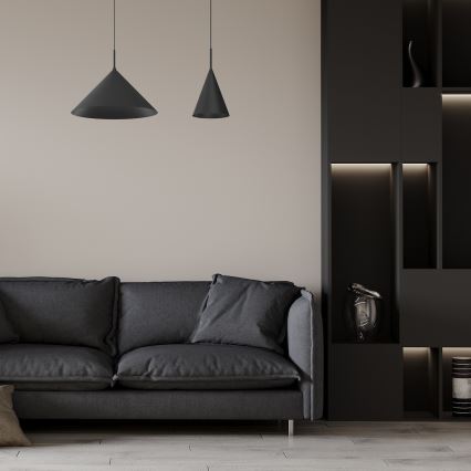 Lustr na lanku CAPITAL 1xGX53/15W/230V pr. 46 cm černá