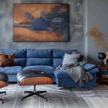 Lustr na lanku CAPITAL 1xGX53/15W/230V pr. 46 cm modrá