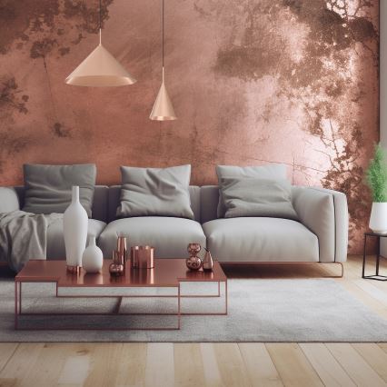 Lustr na lanku CAPITAL 1xGX53/15W/230V pr. 46 cm rose gold