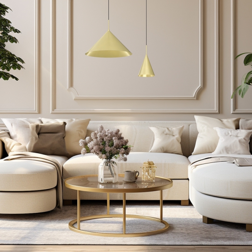 Lustr na lanku CAPITAL 1xGX53/15W/230V pr. 46 cm zlatá