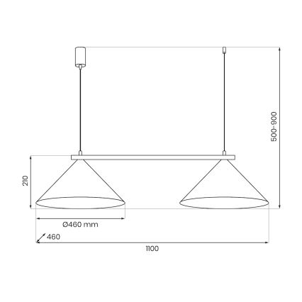 Lustr na lanku CAPITAL 2xGX53/15W/230V bílá