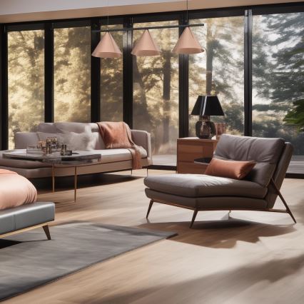 Lustr na lanku CAPITAL 3xGX53/15W/230V rose gold