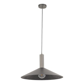 Lustr na lanku CAPRI 1xE27/15W/230V pr. 50 cm antracit/šedá