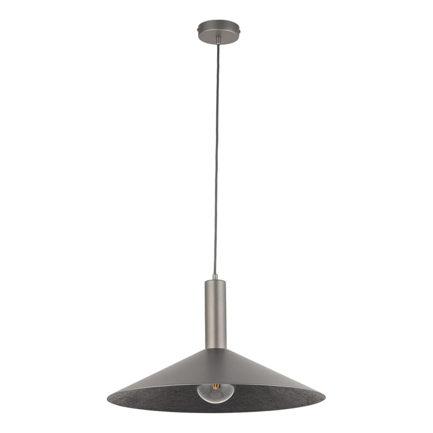 Lustr na lanku CAPRI 1xE27/15W/230V pr. 50 cm antracit/šedá