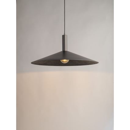 Lustr na lanku CAPRI 1xE27/15W/230V pr. 50 cm antracit/šedá
