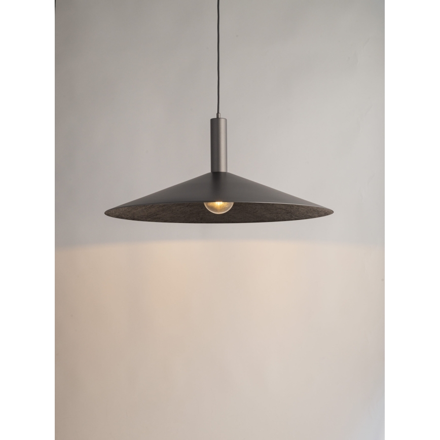 Lustr na lanku CAPRI 1xE27/15W/230V pr. 50 cm antracit/šedá