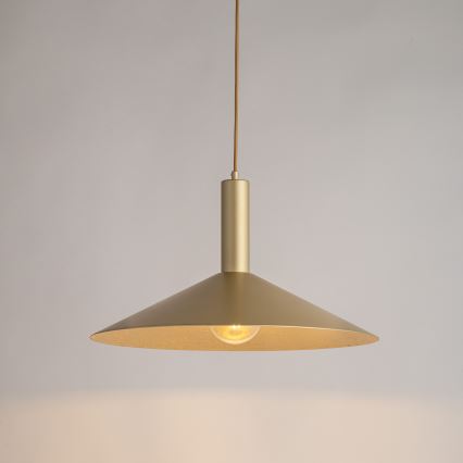 Lustr na lanku CAPRI 1xE27/15W/230V pr. 50 cm zlatá