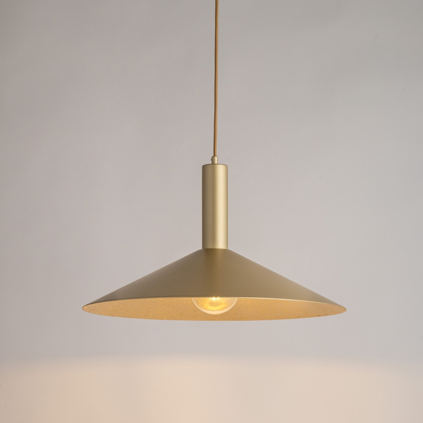 Lustr na lanku CAPRI 1xE27/15W/230V pr. 50 cm zlatá