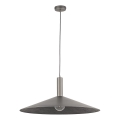 Lustr na lanku CAPRI 1xE27/15W/230V pr. 70 cm antracit/šedá