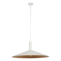 Lustr na lanku CAPRI 1xE27/15W/230V pr. 70 cm bílá/měděná