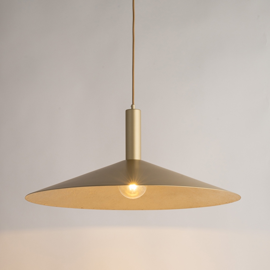 Lustr na lanku CAPRI 1xE27/15W/230V pr. 70 cm zlatá