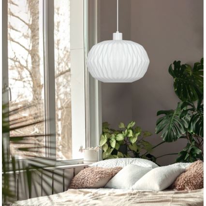 Lustr na lanku CARSON 1xE27/40W/230V bílá