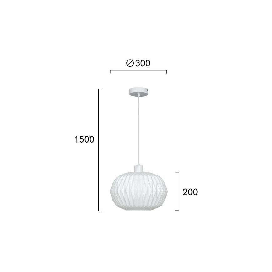 Lustr na lanku CARSON 1xE27/40W/230V bílá