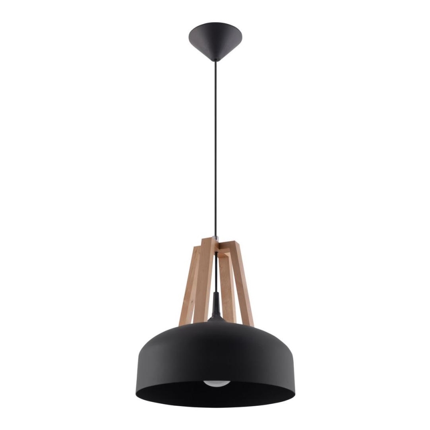Lustr na lanku CASCO 1xE27/60W/230V pr. 30 cm bříza