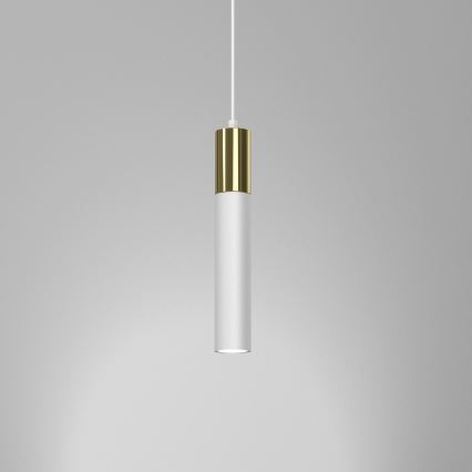 Lustr na lanku CASSA 1xGU10/8W/230V bílá/zlatá