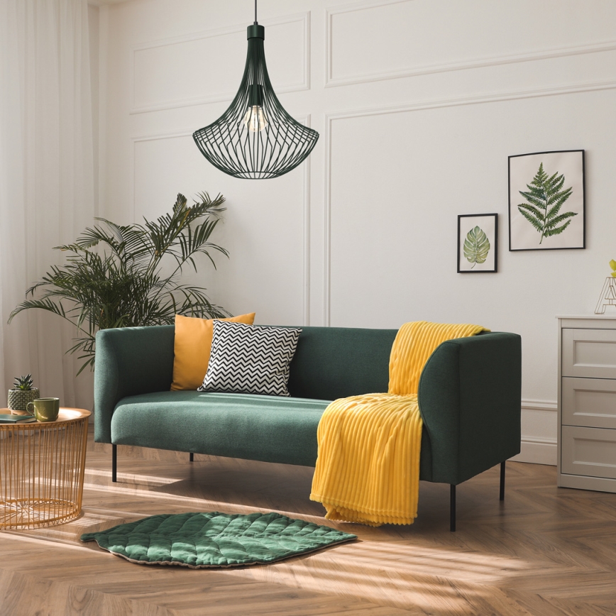 Lustr na lanku CESTA 1xE27/60W/230V zelená