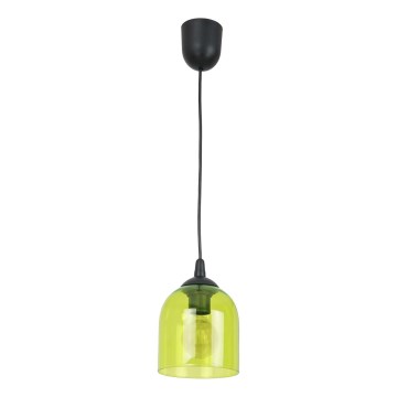 Lustr na lanku CHRIS 1xE27/60W/230V pr. 11 cm zelená