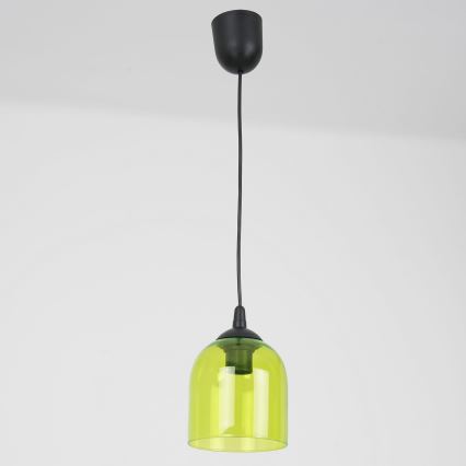Lustr na lanku CHRIS 1xE27/60W/230V pr. 11 cm zelená