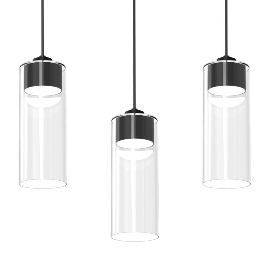 Lustr na lanku CLARISSA 3xGX53/12W/230V černá