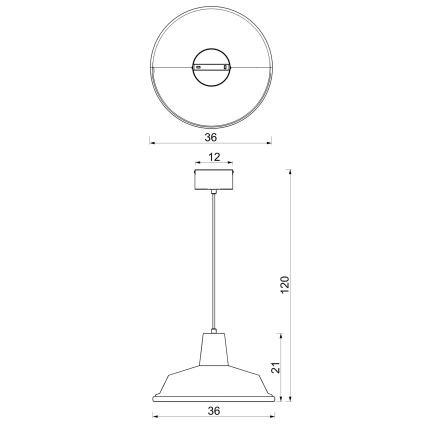 Lustr na lanku CLASS 1xE27/15W/230V burgundy