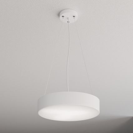 Lustr na lanku CLEO 3xE27/24W/230V pr. 40 cm bílá