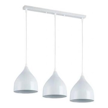 Lustr na lanku COMO 3xE27/60W/230V bílá